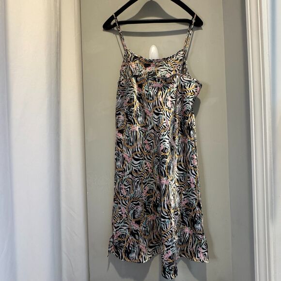 Women's XL Emme Jordan Jungle Print Slip Dress - Bold & Colorful Style - Picture 6 of 7